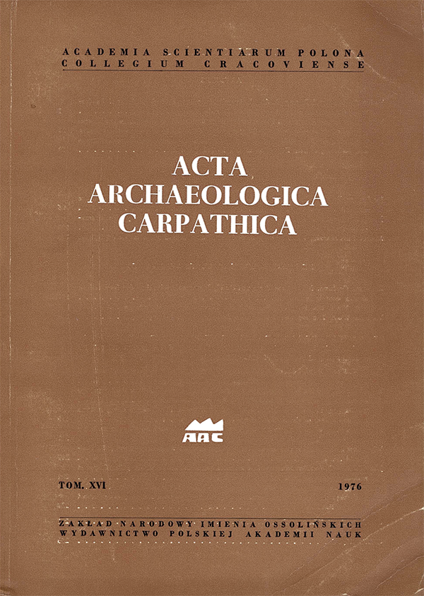 Acta Archaeologica Carpathica – tom XVI, 1976