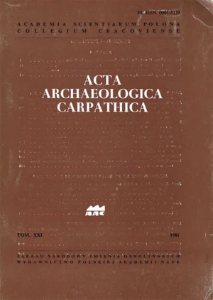 Acta Archaeologica Carpathica – tom XXI, 1981