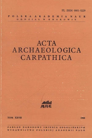 Acta Archaeologica Carpathica – tom XXVII, 1988