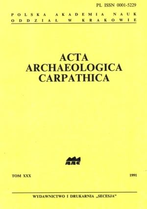 Acta Archaeologica Carpathica – tom XXX, 1991