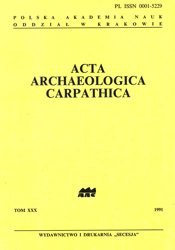Acta Archaeologica Carpathica – tom XXX, 1991