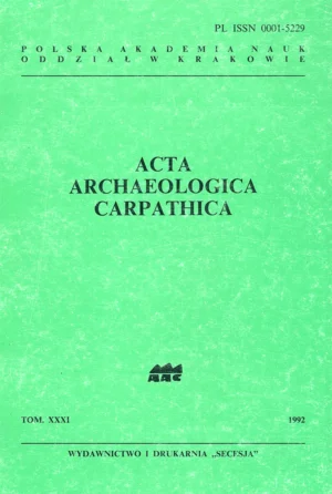 Acta Archaeologica Carpathica – tom XXXI, 1992