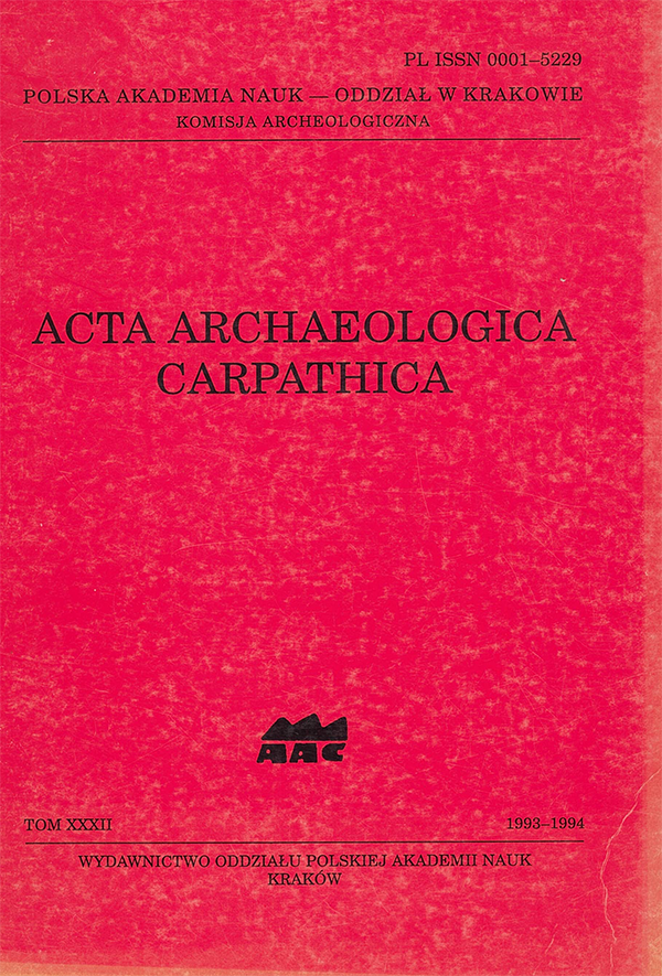 Acta Archaeologica Carpathica – tom XXXII, 1993-1994