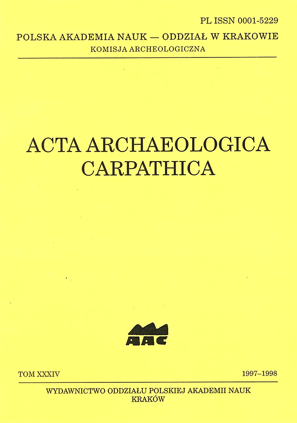 Acta Archaeologica Carpathica – tom XXXIV, 1997-1998